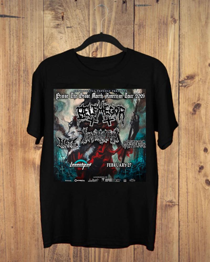 New Belphegor Praise The Beast Tour Full Size S to 5XL T-shirt QA1528 Unisex T-Shirt Graphic Tee S