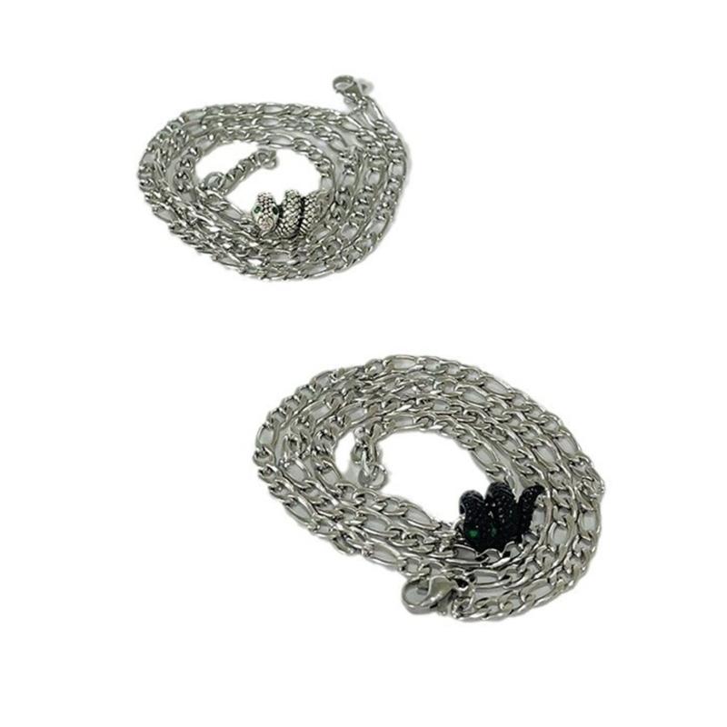 Stylish Snake Pendant Necklace Fashion Statement Necklace Celebration Jewelry Snake Necklace Perfect for Parties Daily