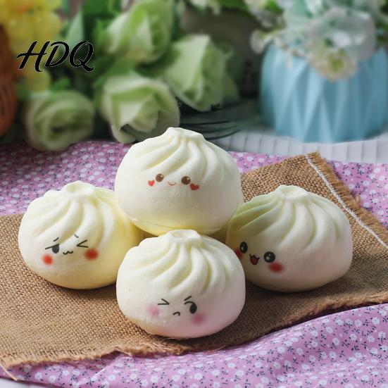 Dumpling Stress Ball Cartoon Steamed Bun Squeeze Toy Simulated Sensory Pinch Relief Gadget Fidget Relaxation Decompression Tool Slow Rebound