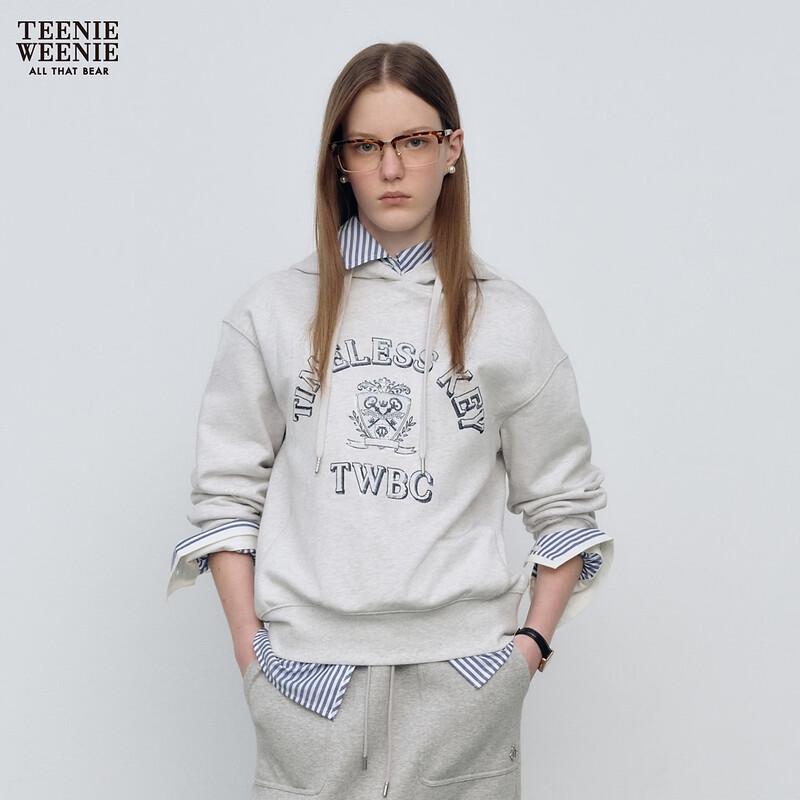 Teenie Weenie 2026 Spring Women's Bear Letter Hooded Sweatshirt