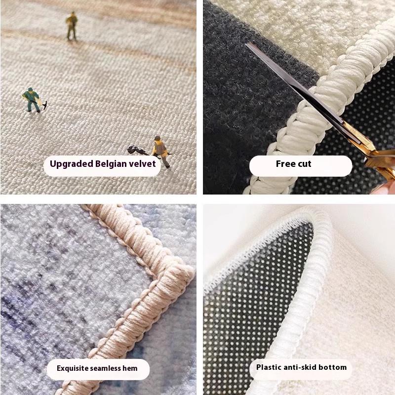 American Light Luxury Plush Long Strip Carpet Quiet Waterproof Kitchen Floor Mat Corridor Carpet Electric Home Decoration