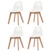 Day and Night - Day and Night Dining Chairs 4 Pcs White Plastic