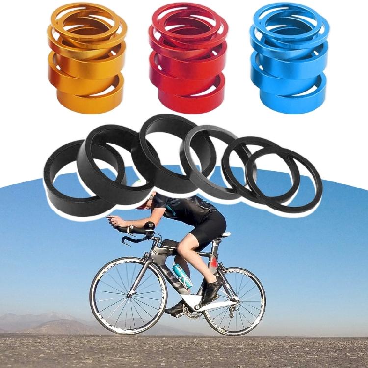 6Pcs Aluminum Alloy Bike Headsets Spacers Replacement Bicycles Front Stem Fork