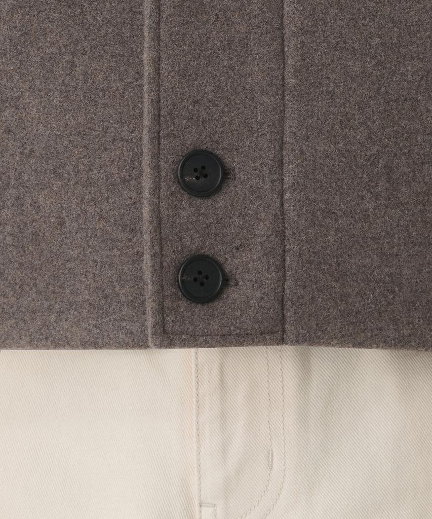 Musinsa Standard Cashmere Blend Oversized Minimal Blouson Jacket [Taupe]