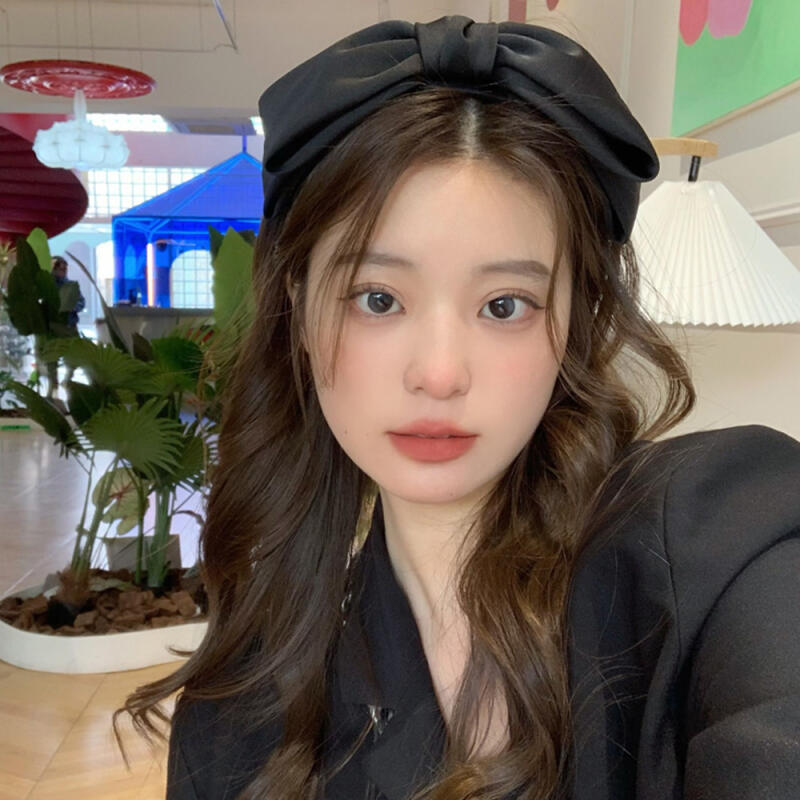 Fro Black Jenny Luxury Royal Ribbon Headband black