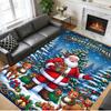 Christmas Printed Square Area Rug Soft Non Slip Floor Carpet For Bedroom Holiday Gift