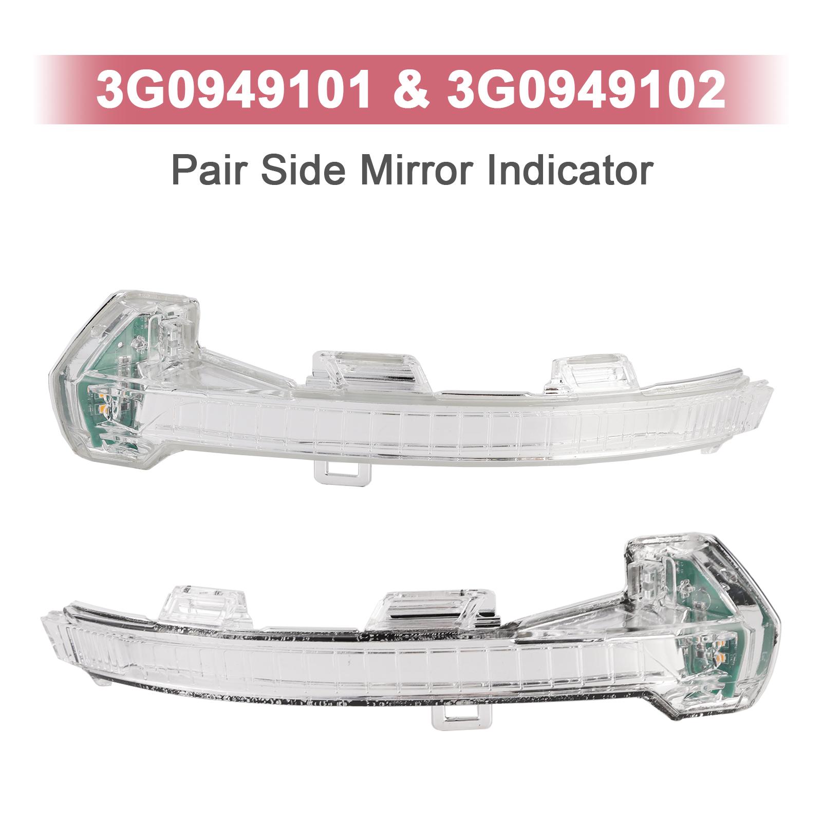 

2X Wing Door Mirror LED Indicator Light Lamps for VW Passat B8 2015-2020