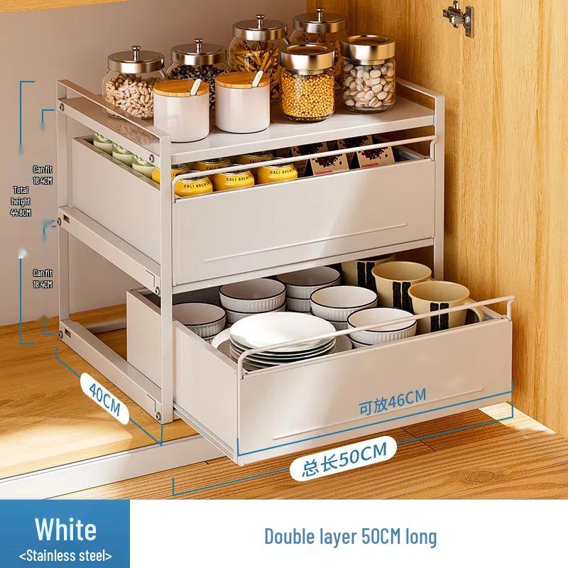 Kitchen Pull-out Cabinet Storage Basket