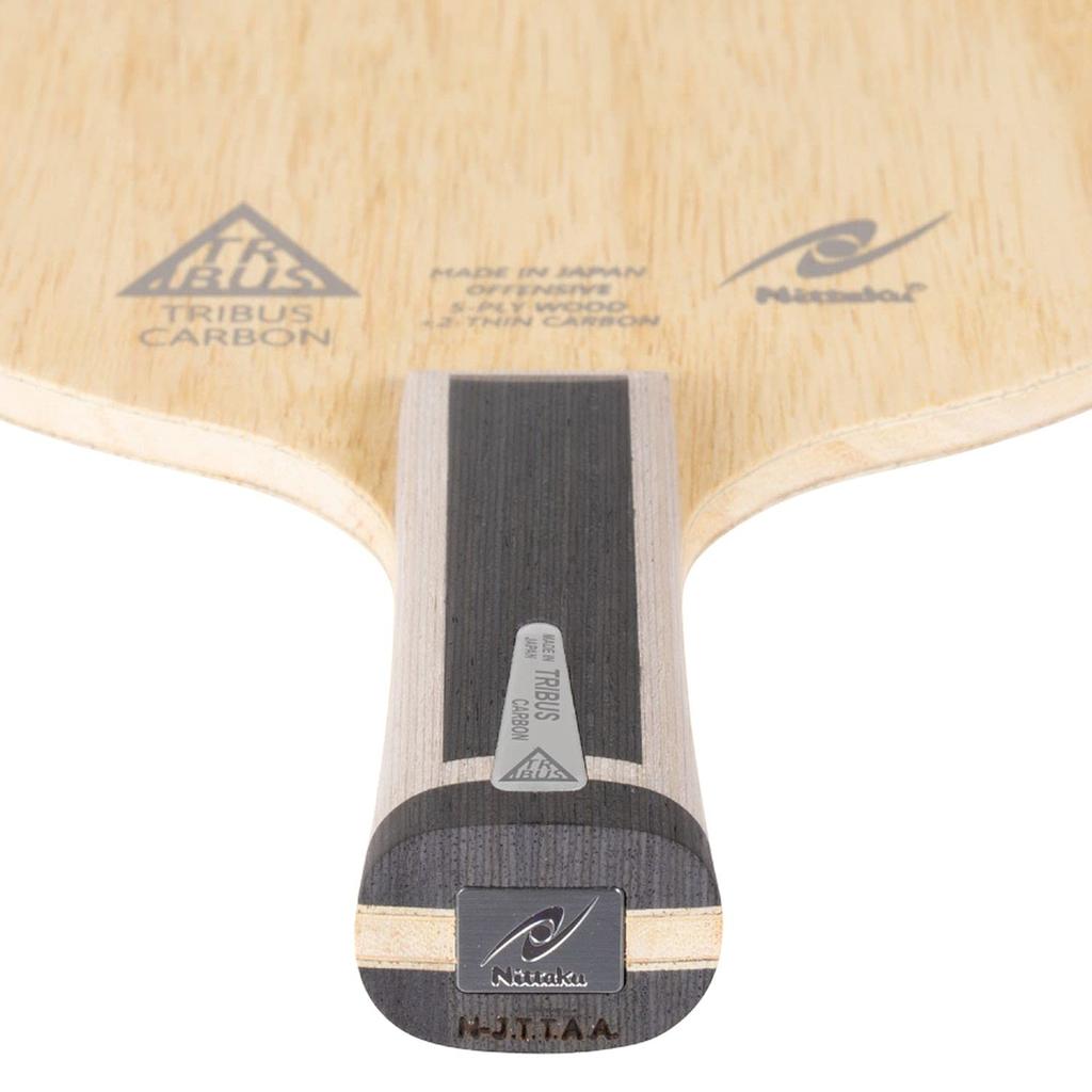 Nittaku Tribas Carbon Shakehand Offensive Table Tennis Flare NC0472 Racket, 5-Ply Plywood, Blue,