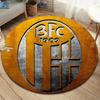 Bologna FC 1909 Round Area Rug,Carpet Rug for Living Room Bedroom Sofa Playroom Decor,Non-slip Floor Mat