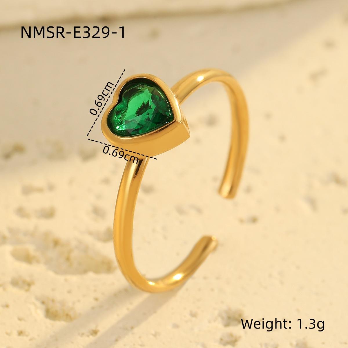 GEMCHIC Women s Fashion Zircon Open Ring Luxury Elegant Heart-Shaped Adjustable Ring Hand Jewelry