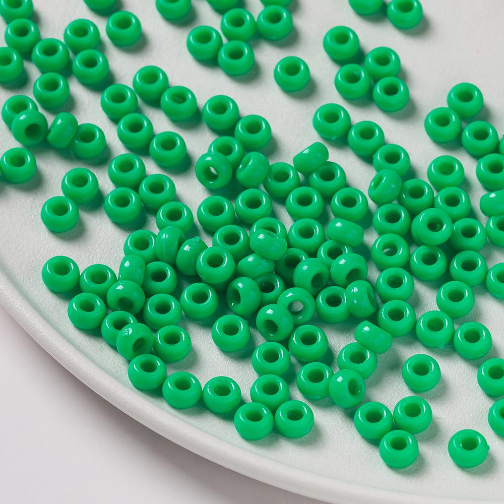 100pcs 4*7mm Acrylic Big Holes Beads Colored Spacer Loose Beads for DIY Necklace Bracelet Phone Charms Jewelry Making Supplies