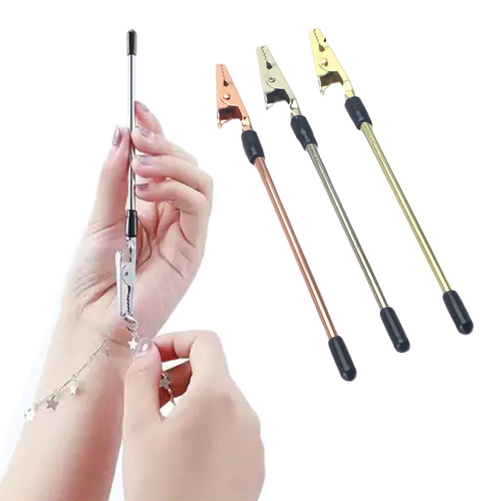 3 Stück Armband Befestigungshilfe Werkzeugset Tragbare Halskettenverschlüsse Verschluss Schmuckverschluss Selbstschließende Hilfe für einfaches Tragen