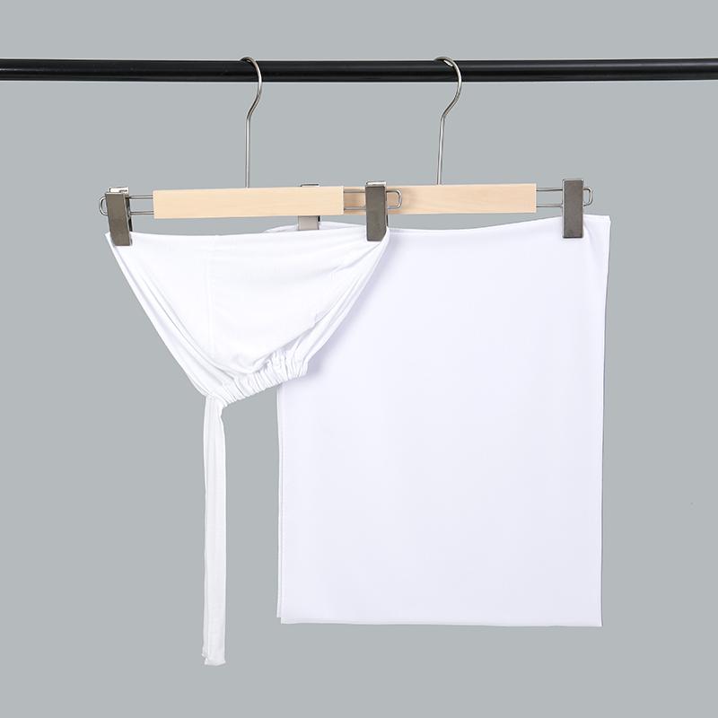 Solid Chiffon Hijab With Matching Undercap Set Women Plain Shawl Jersey Inner Modal Caps Muslim Headband Two-Piece Scarf Set