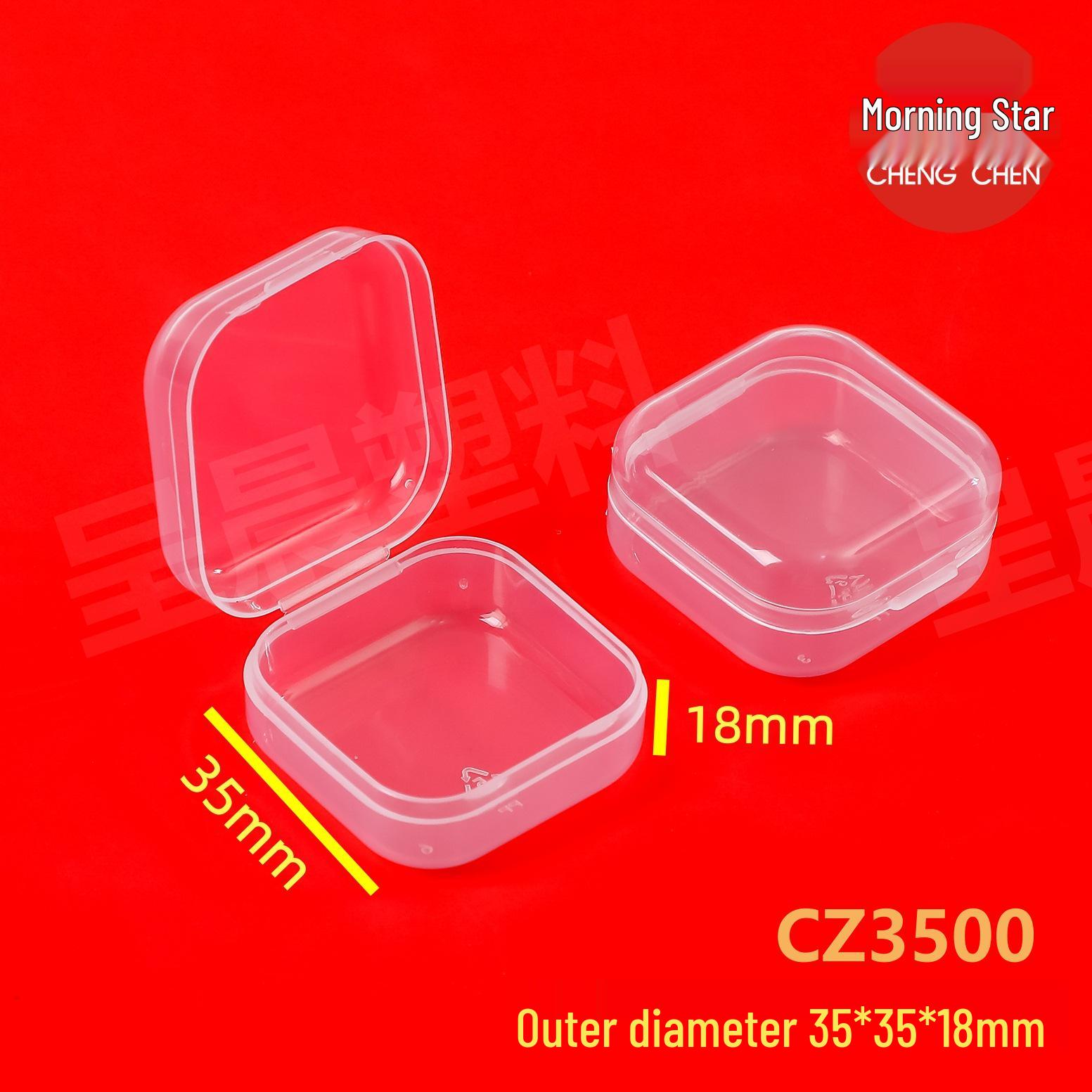 

Square Transparent PP Plastic Mini Storage Box for Hardware Parts Packaging