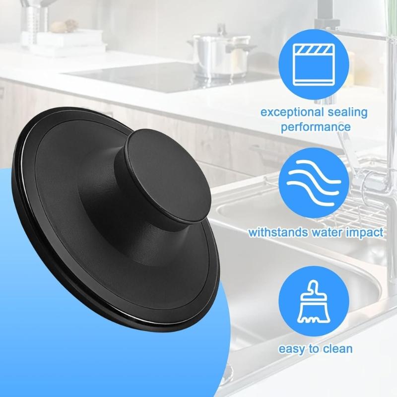 2Pcs High Strength Rubber Drain Plugs 84mm Sink Stoppers for Kitchen Sink Suitable for Standard 3 1/2 Inch Drains