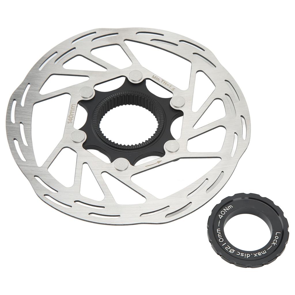 140mm Mountainbike Scheibenbremsscheibe Edelstahllegierung Ausgehöhlte Fahrrad Centerlock Scheibenbremsscheibe für