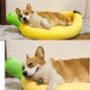 Banana Boat Pet Bed: Cozy Winter Bed for Small Dogs & Cats, Corgi & Teddy Friendly