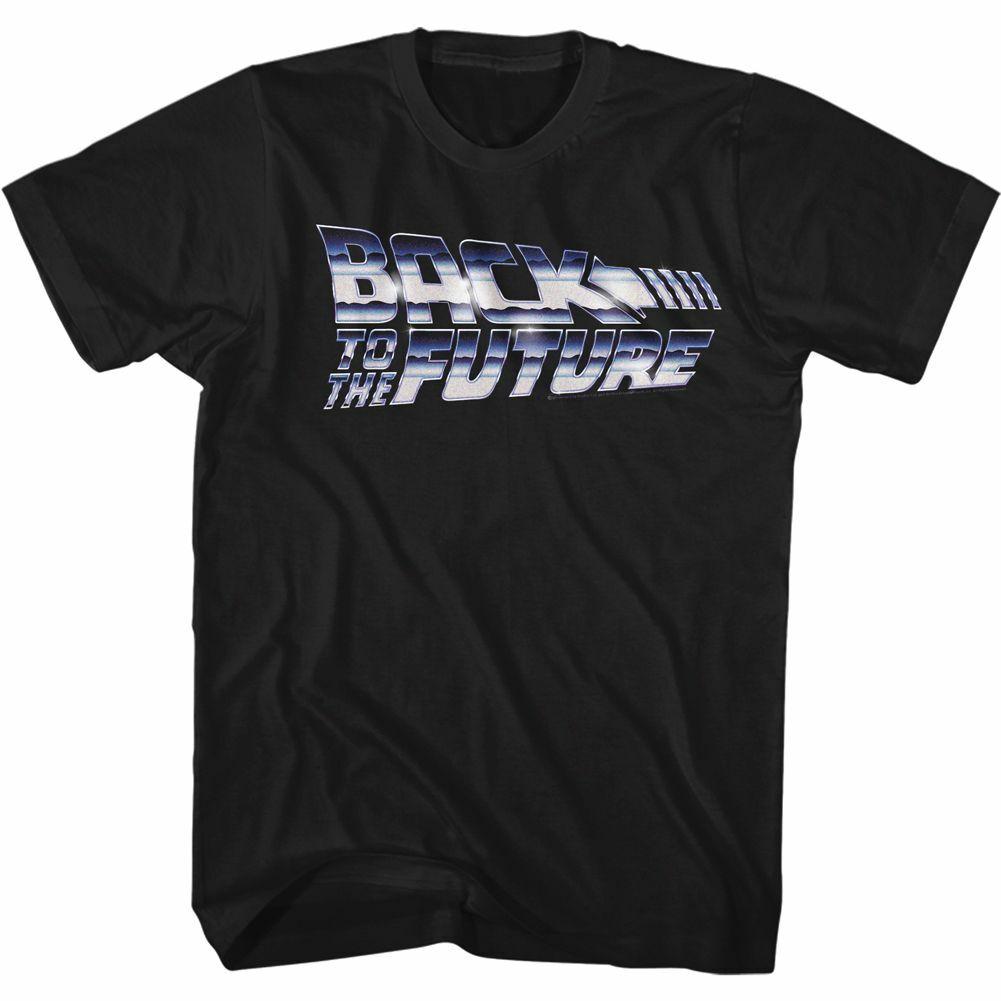 Back To The Future Chrome to the Future Black Adult T-Shirt XXXL