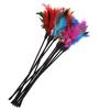 5/10 Pcs Cat Toys Random Color Cat Stick Feather Cat Toy with Small Bell Kitten Cat Interactive Toys Cat Supplies Pet Products