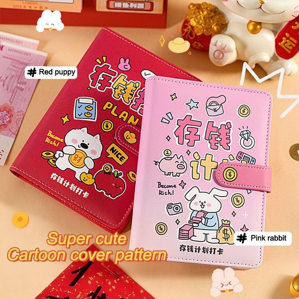 Puppy 100 Envelopes Money Saving Challeng Save Money Waterproof Savings Challenges Sheets Large Capacity Savings Challenges Book
