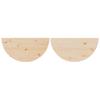Coffee Table Set 2 pcs Natural Solid Pine Wood