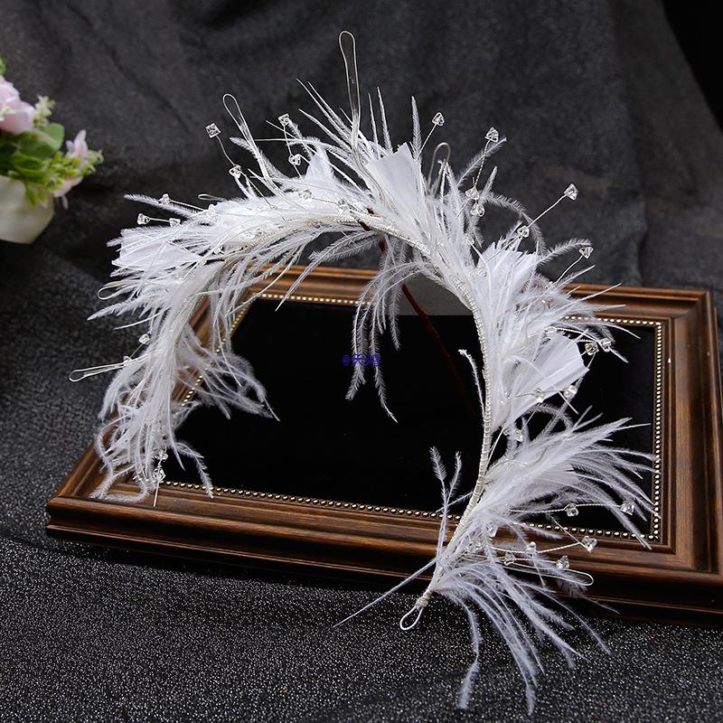 Mori Style Fairy Feather Bridal Headpiece - Versatile Wedding Headband & Beautiful Temperament Accessory