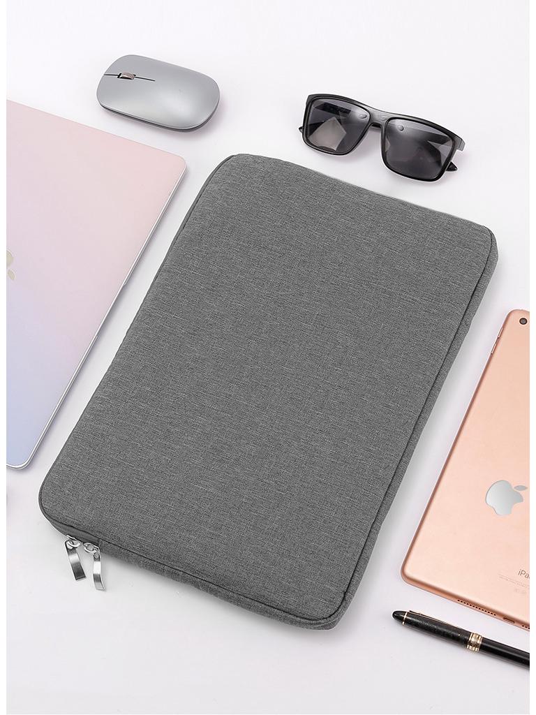 Oxford Cloth Fleece-Lined 15" Notebook Case with Two-Way Zipper