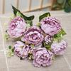 Artificial Flowers Decor 7 Heads Silk Peony Rose Hydrangea Bouquet Home Christmas Party Decorations Wedding Bride Fake Flowers