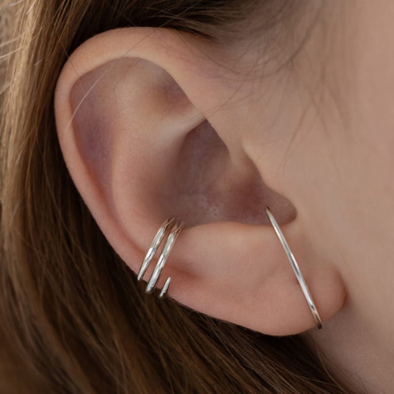 TATIANA (925 Silver) Arc Line Earrings EC3176