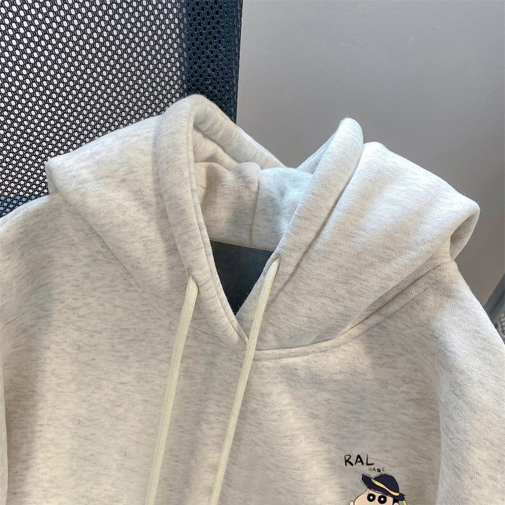 Women's Plus Size Chic Cartoon Print Hoodie - Versatile, Stylish, and Perfect for Spring.