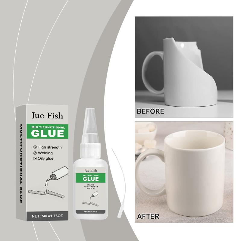 JUE FISH High Strength Universal Oily Glue Super Adhesive for Ceramics Glass Metal Rubber Plastic Wood Tire Repair Welding Agent