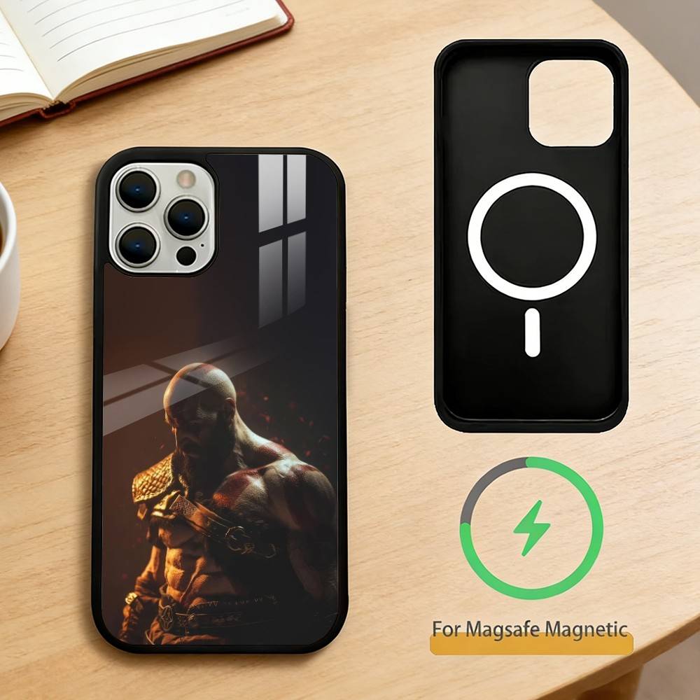 G-God of W-War Kratos  Phone Case For iPhone 17,16,15,14,13,Pro,Max,Plus,Magnetic For Magsafe Wireless Charging