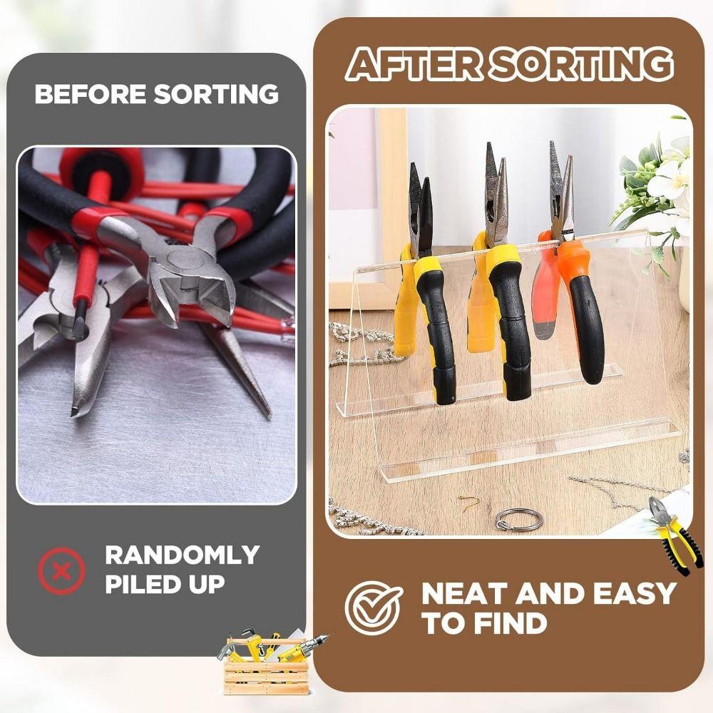 Acrylic Mini Wire Pliers Organizer Simple Jewelry Tool Storage Stand  for Work Bench