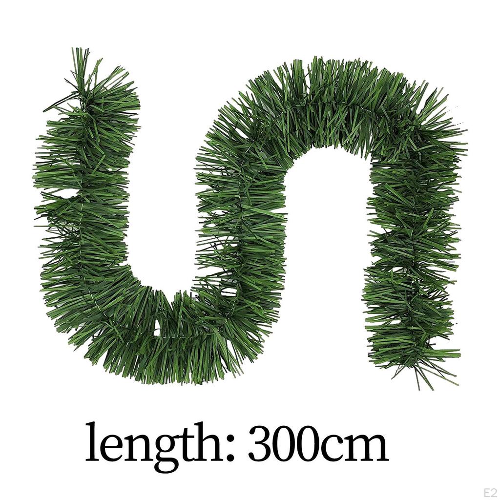 Artificial Christmas Garland Green Decorations Xmas for Mantel Fireplace