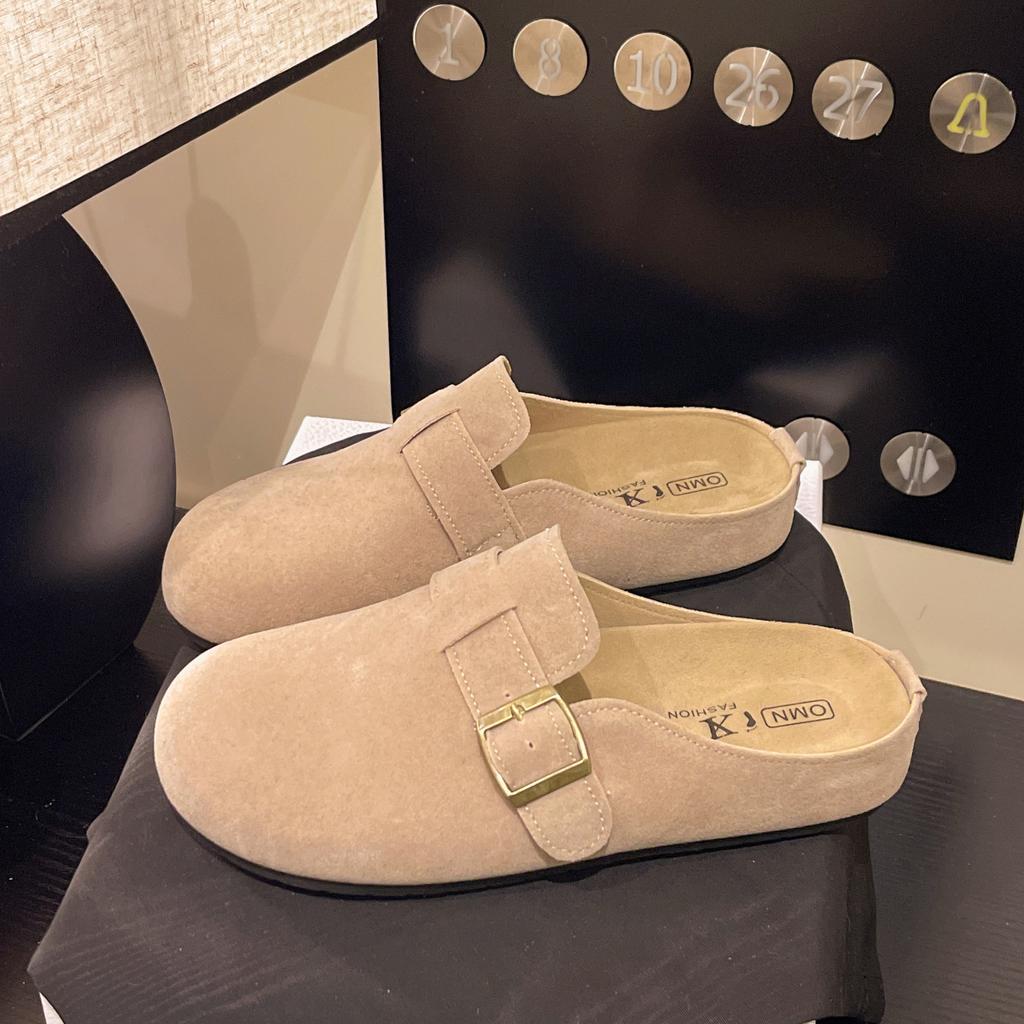 2025 Foreign Trade Slippers Women Wear Denim Cross-double Buckle Beach Sandals and Boken Soft Slippers