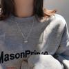 Couple Retro Cold Wind Peach Heart Sweater Chain Long Personalized Student Hip Hop Wind Ot Buckle Love Necklace