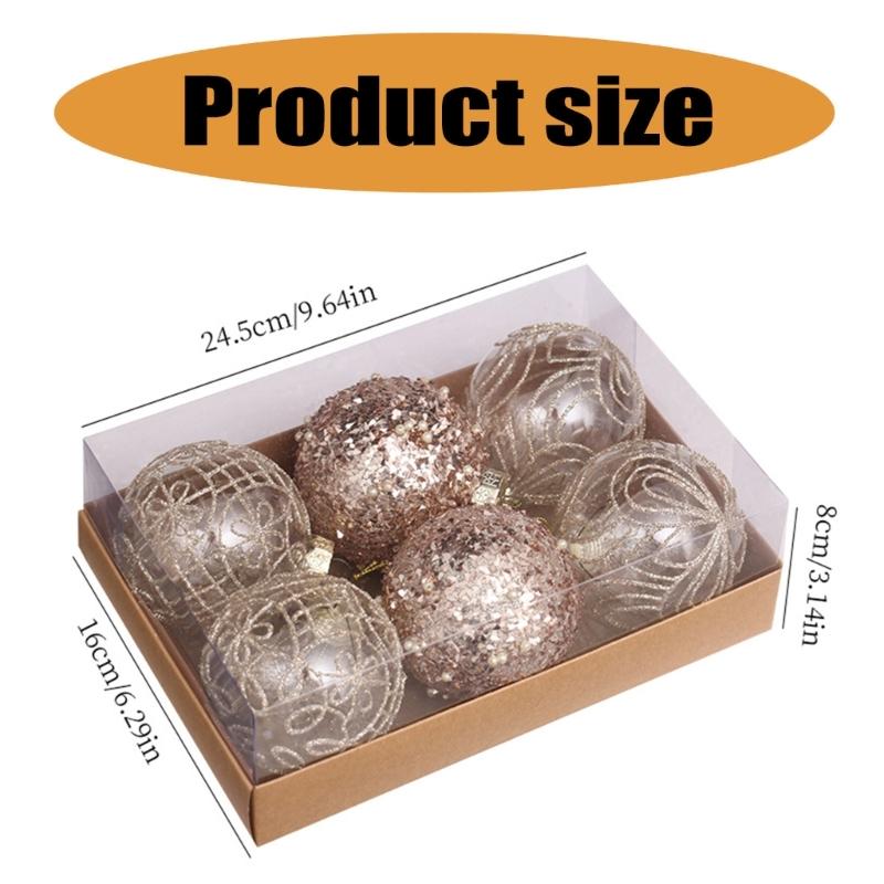 Shatterproof Christmas Tree Hanging Pendants Shimmering Baubles for Holiday Decoration Indoor and Outdoor Ornament