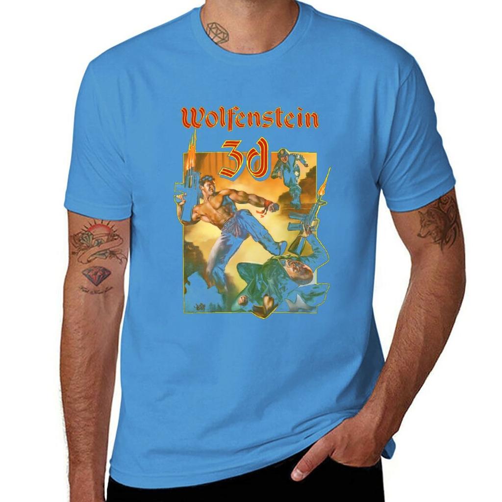 Wolfenstein 3D, Design T-Shirt Sommer Tops Jungen Weiß Kawaii Kleidung Herren T-Shirts