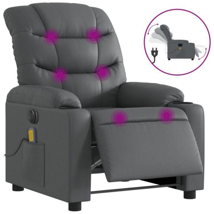 VidaXL Electric Reclining Massage Armchair, Relaxation Chair with Backrest, Seat with Armrests Living Room, Modern, 3206595