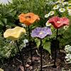 1PC Bee Watering Station Resin Flower Shaped With Stake Bee And Butterfly Watering Station For Garden Balcony Yard Patio Lawn