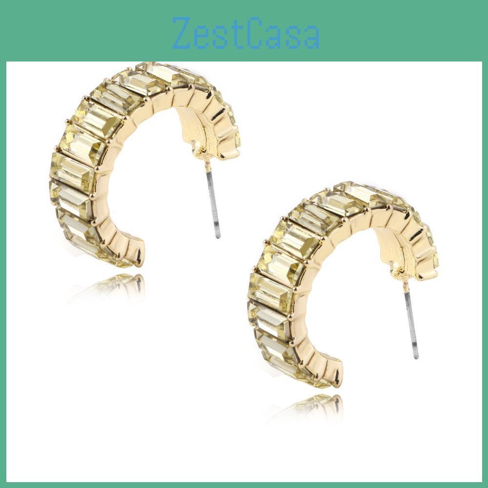 Vibrant Gem Glass Stud Earrings With Modern Geometric Shapes For Wear Daily