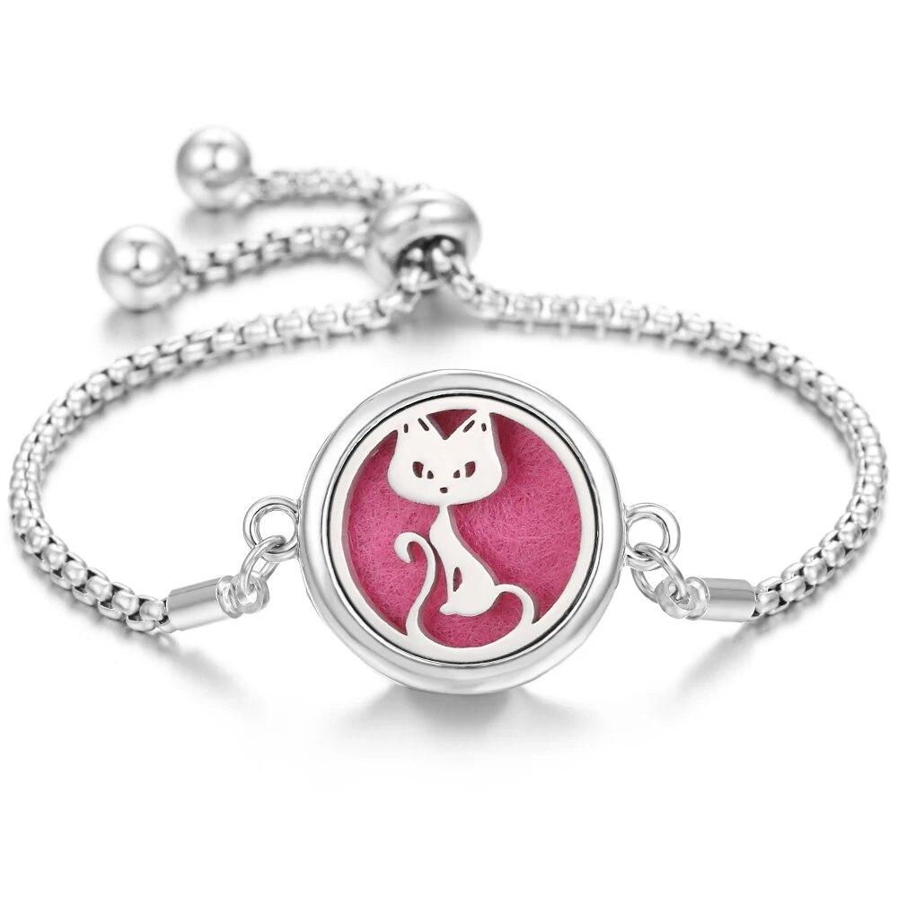 Neue Aromatherapie ätherisches Öl Diffusor Armband Edelstahl Zinklegierung Medaillon Armbänder Aroma Diffusor Parfüm Armband