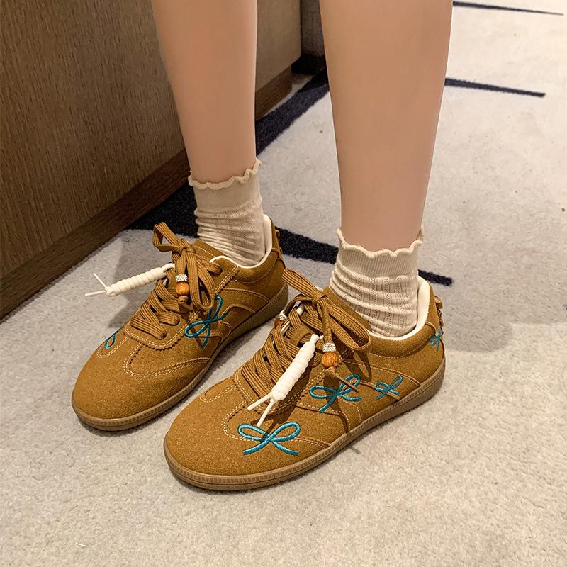 Star with the same 2025 new butterfly music note training shoes Forrest Gump shoes casual shoes flat shoes women