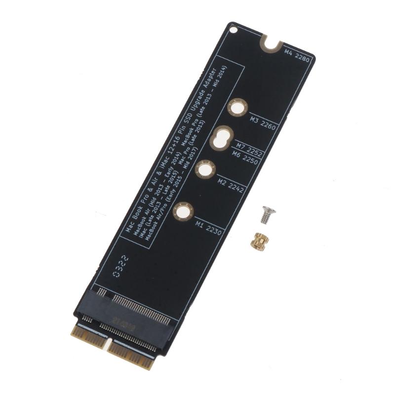 

M.2 NVME SSD Adapter Card for AirPro Retina 2013-2017 A1465 A1466 A1398 A1502 Laptop Expansion Board Replacement