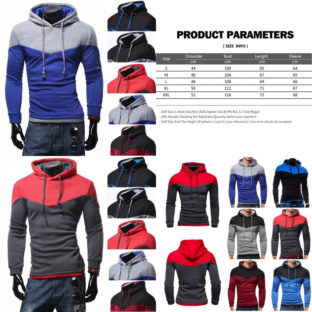 Jacket Mens Coat Outwear Sweater Winter Slim Fit Hoodie Warm Hooded Sweatshirt