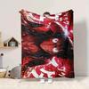 1Pc Symbolic Figure Flannel Blanket, Soft And Comfortable, Casual Warm, Camping Travel, Christmas, Halloween Xmas Gift S1916