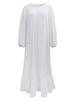 2024 Women's Long-Sleeve Vintage Ruffle Hem Dress - Spring/Autumn Fashion