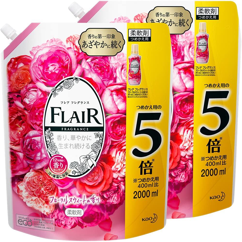 

Flare Fragrance Softener Floral Sweet Refill Large Capacity 2000ml x 2 [Bulk Purchase] & рожевий