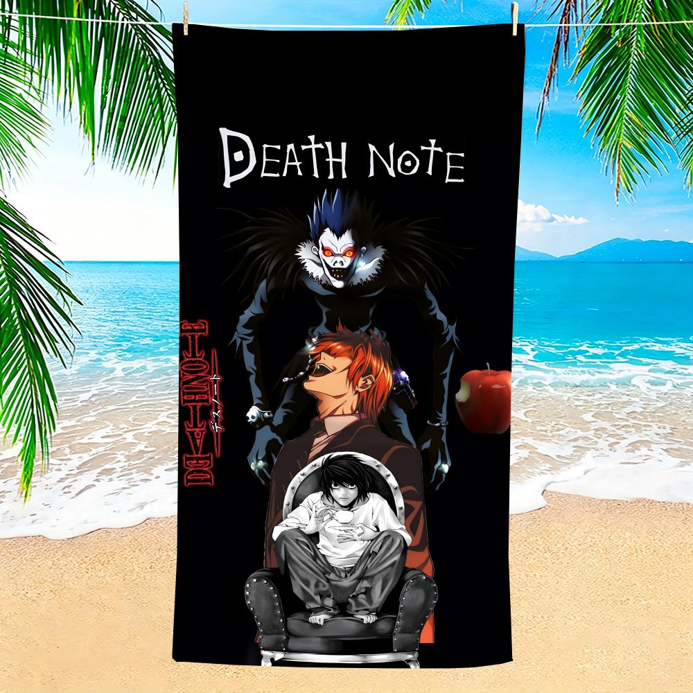 Anime Deathh Notes Towel Towel Soft Pool Gift For Travel Gym Shower Camping Quick Dry Sports Large Beach Towels